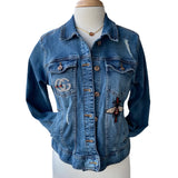 PAINTED & PATCHED DISTRESSED DENIM JACKET